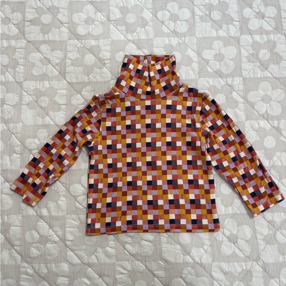 Oeuf Multicolor Checkered Long Sleeve Tee